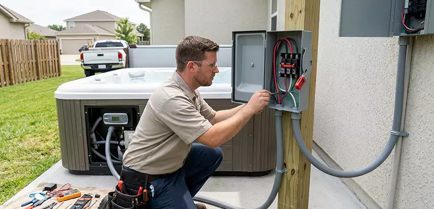 Outdoor Hot Tub Electrical Installation in Sun City Center