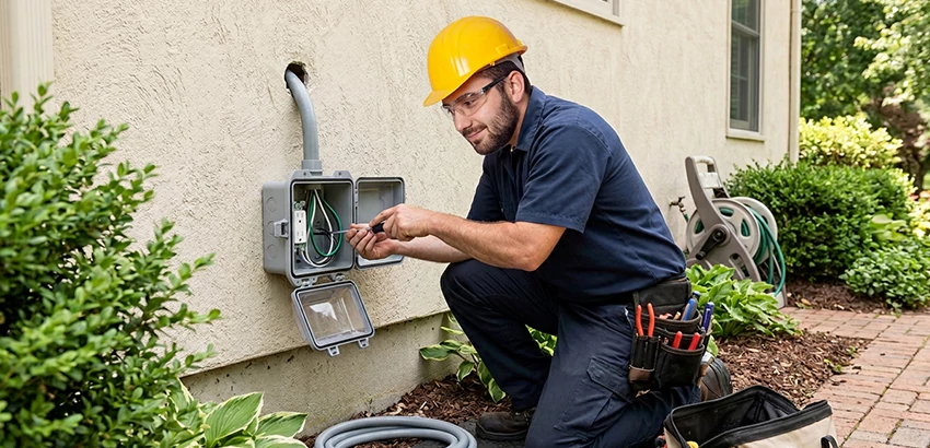 Outdoor Outlet Installation on Vinyl Siding in Sun City Center